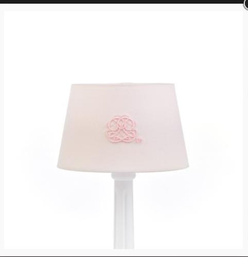 Theophile & Patachou Small Lampshade Embroidered - Cotton Pink