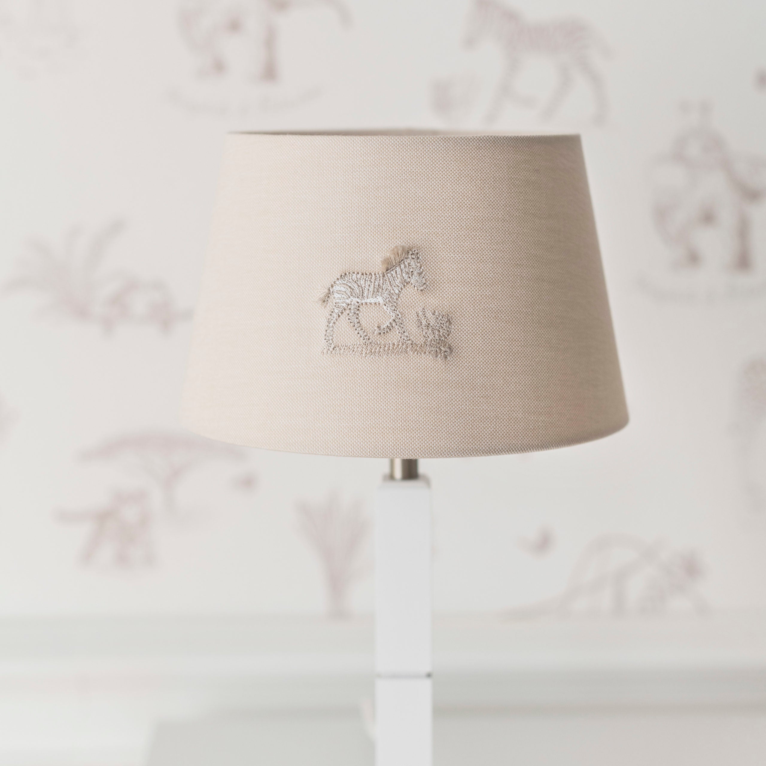 Theophile & Patachou Small lampshade embroidered - Safari