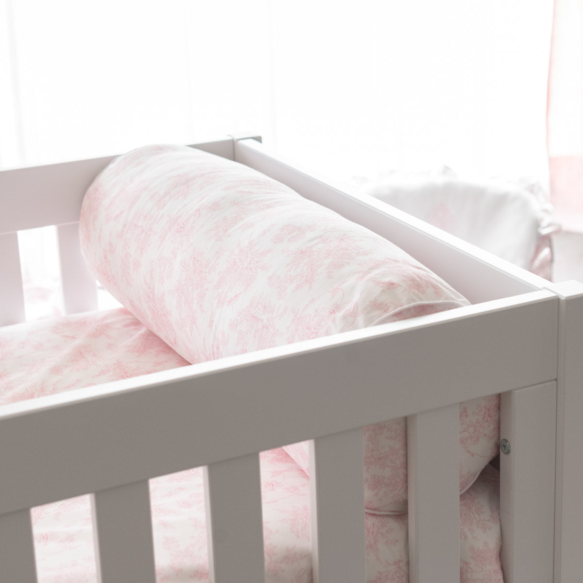 Theophile & Patachou Baby Printed Bolster in Cotton - Sweet Pink