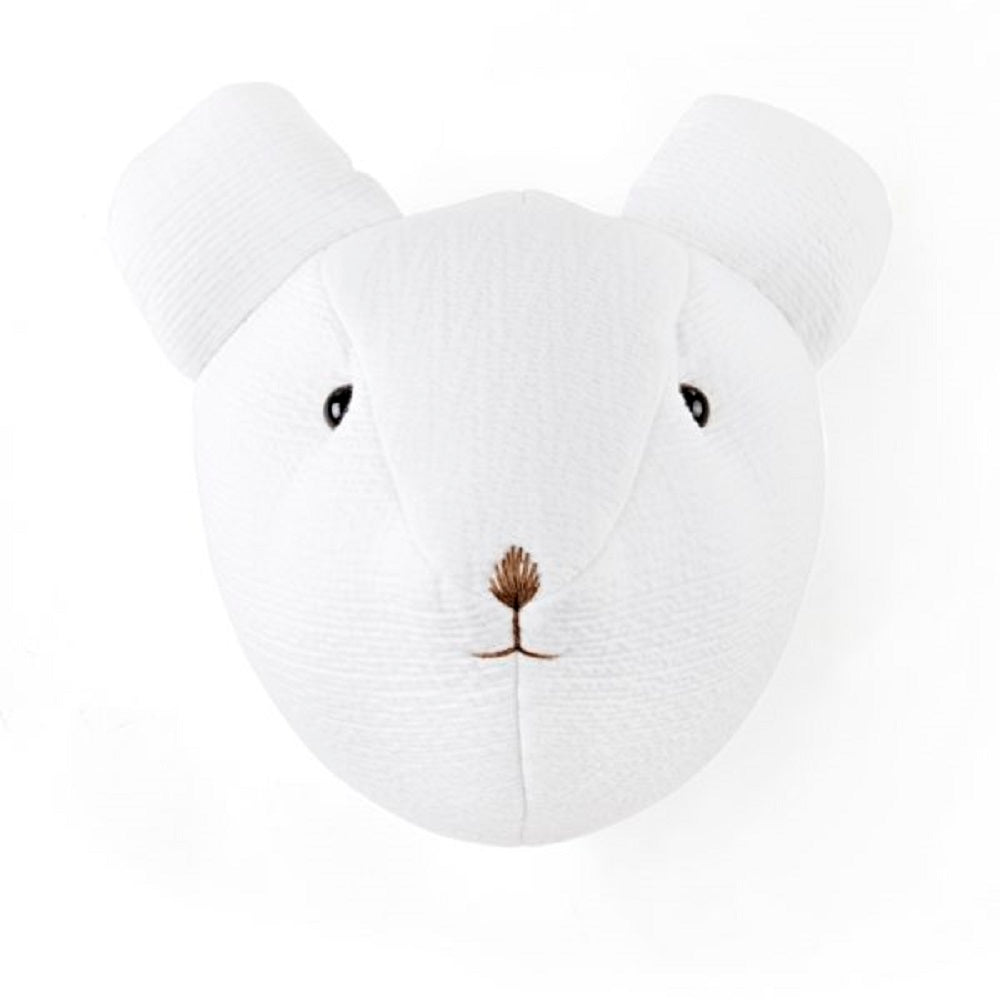 Theophile & Patachou Theophile Bear Wall Trophy - Cotton White