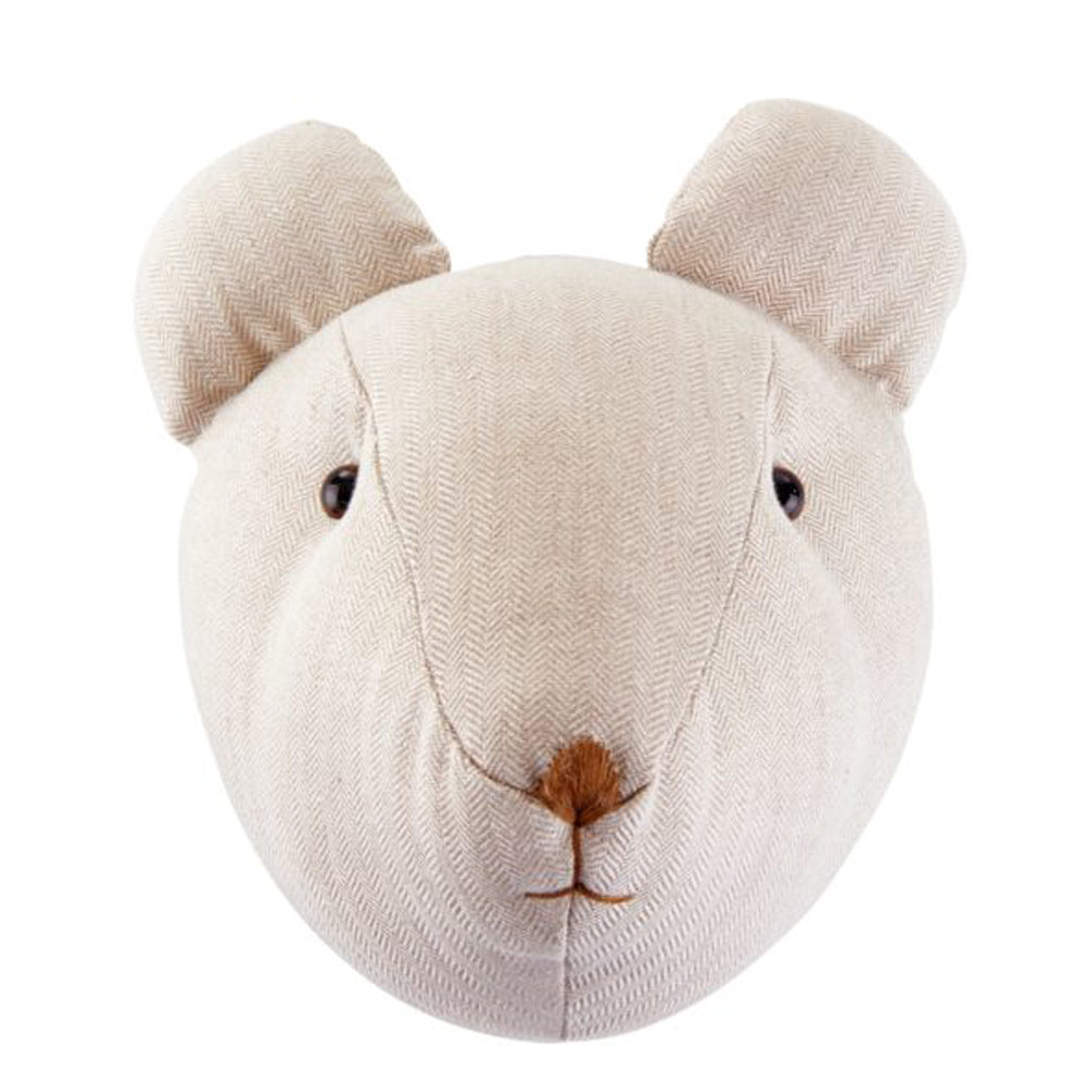 Theophile & Patachou Bear Wall Trophy - Natural - Cotton white