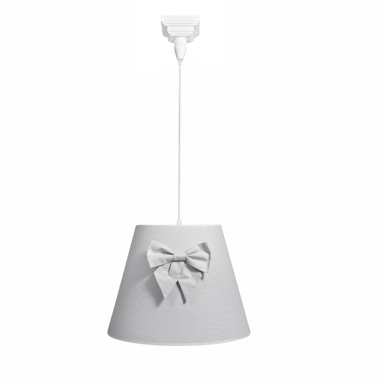 Grey Cube Chandelier with Bow