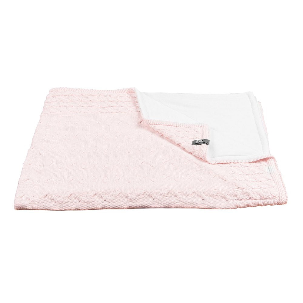 Baby's Only Crib Blanket - Cable Chenille Classic Pink