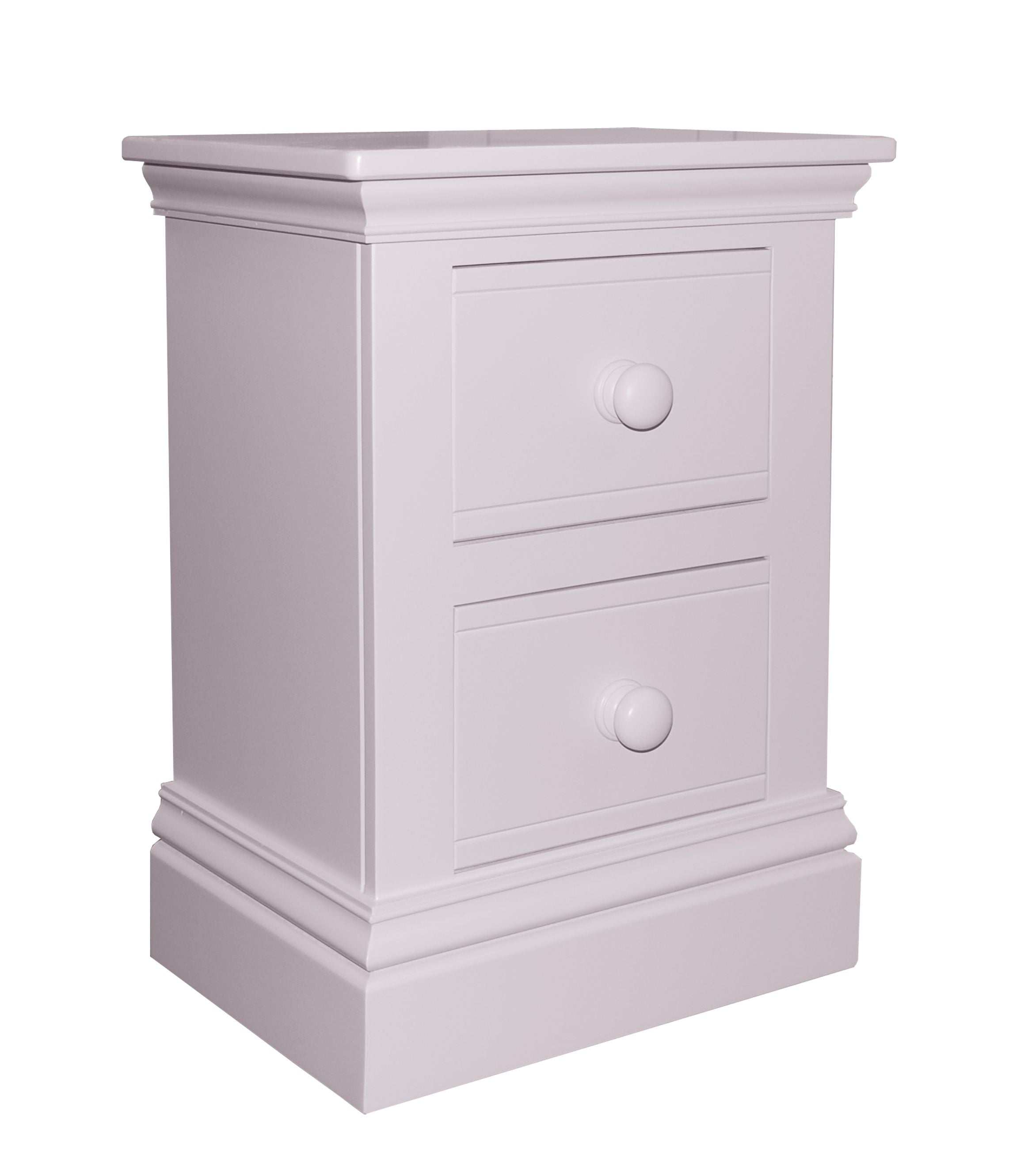 New Hampton 2 Drawer Bedside Table - Candy Floss