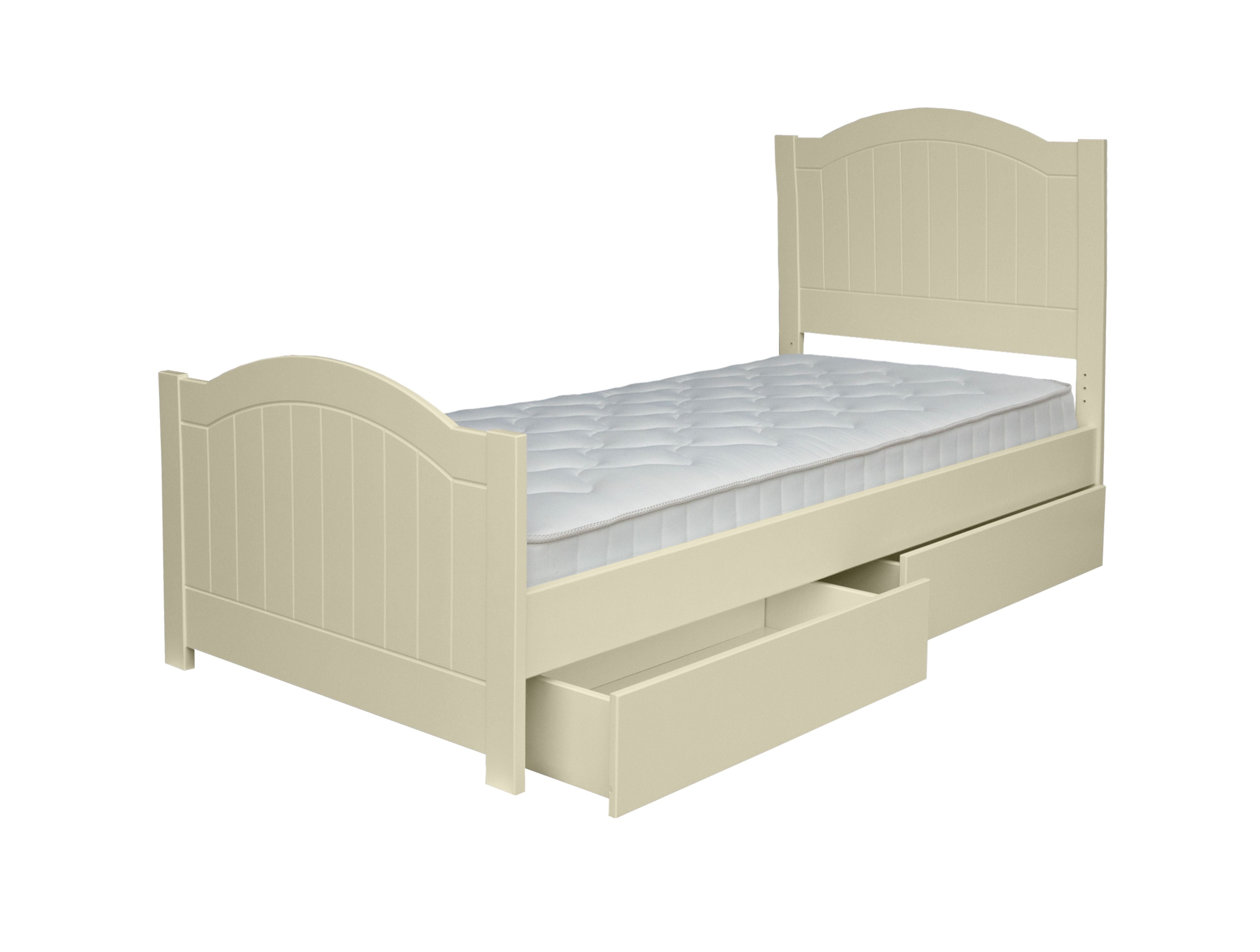 New Hampton Grooved Single Bed - Ivory