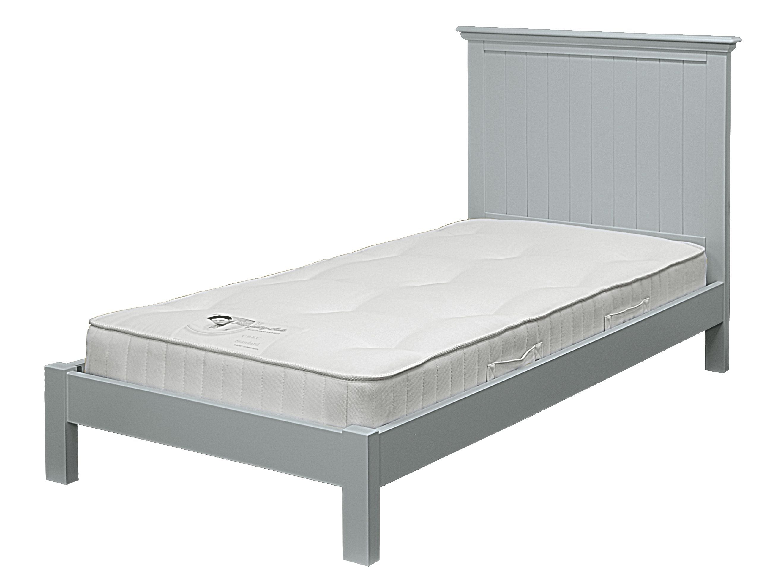 New Hampton Low Foot End Grooved Single Bed - Cloud