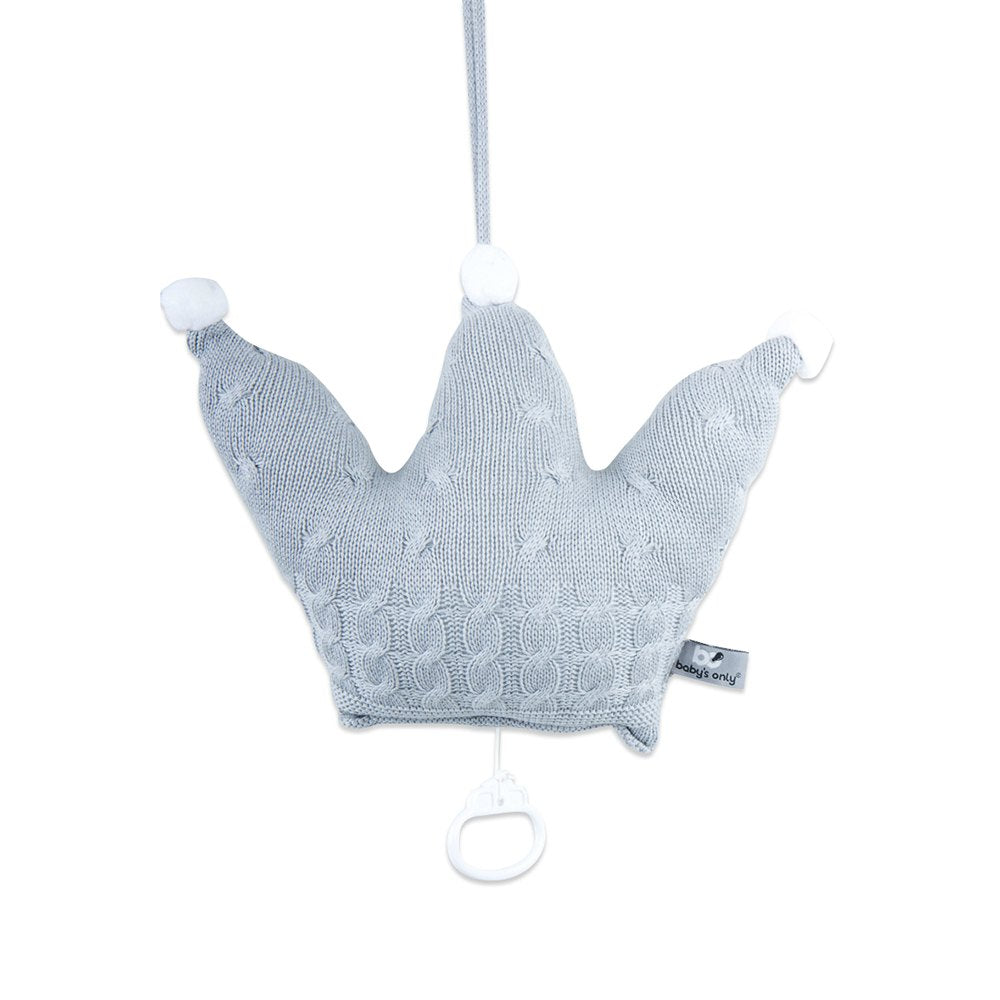 Baby's Only Music Box Crown - Cable Grey