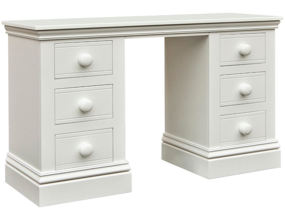 New Hampton Double Pedestal Desk - White