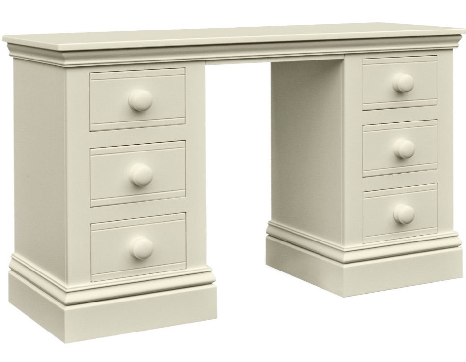New Hampton Double Pedestal Desk - Ivory