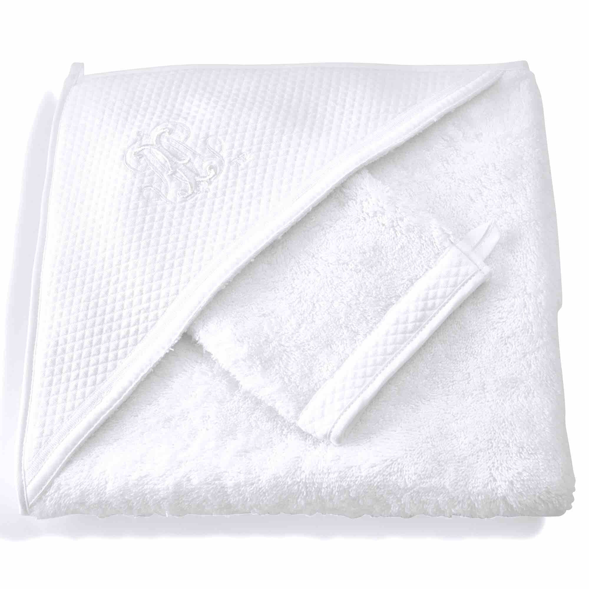 Theophile & Patachou Hooded Towel - Royal White