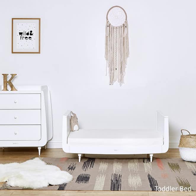 SnuzKot Rococo 2 Piece Nursery Furniture Set - White