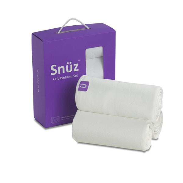 SnuzPod 3 Piece Bedside Crib Bedding Set - White