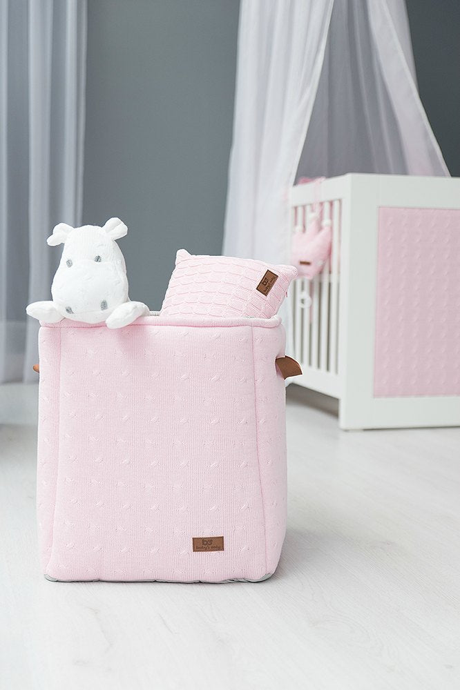 Baby's Only Storage Basket - Cable Grey