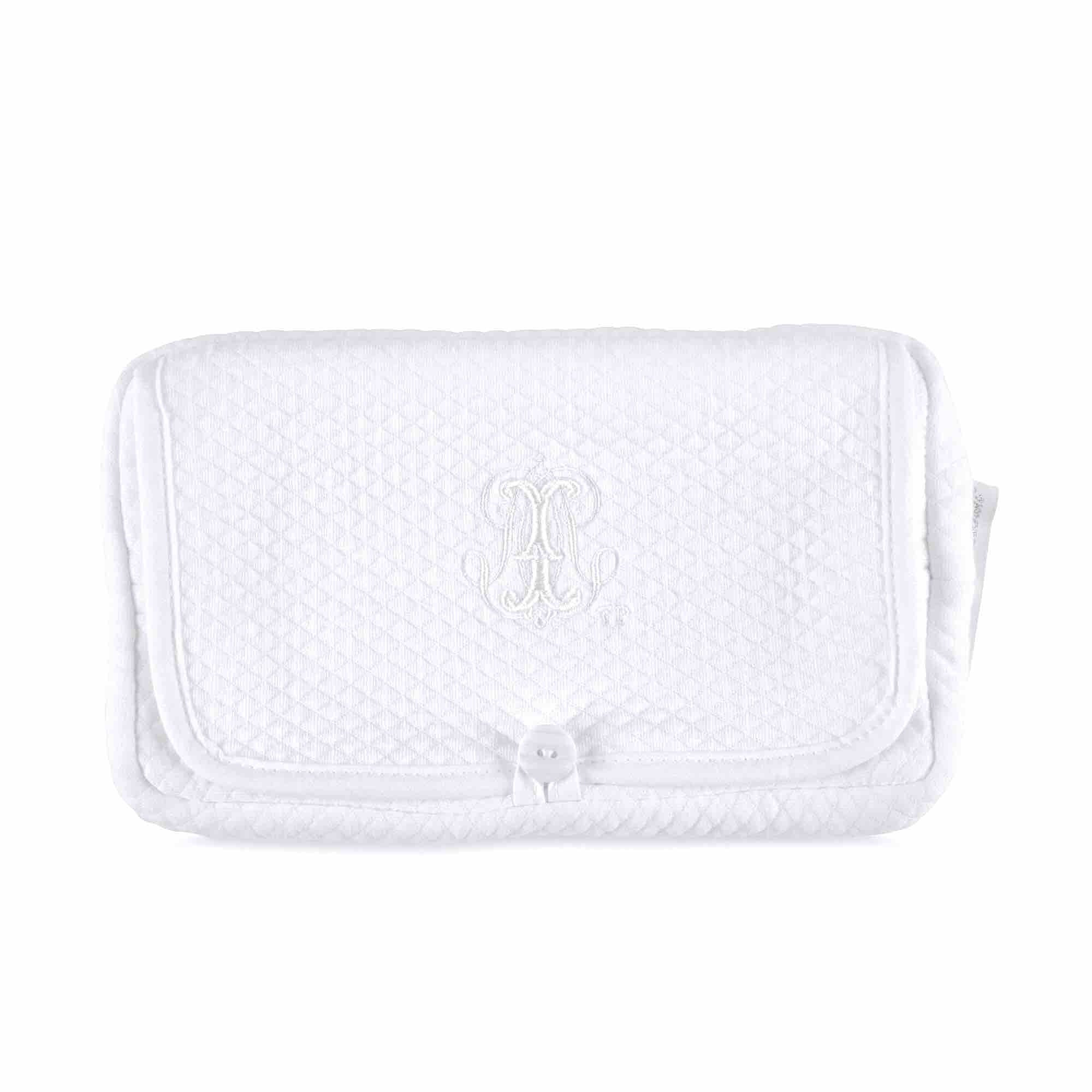 Theophile & Patachou Travel Baby Wipes Cover - Royal White